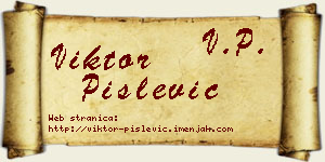Viktor Pislević vizit kartica